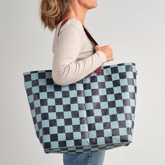 IKEA New Large Checkered Tote Bag - Picture 1 of 8